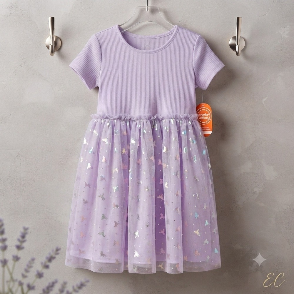 NWT Size 4/5 Wonder Nation Girls Special Occasions Dress Wedding Party Lavender